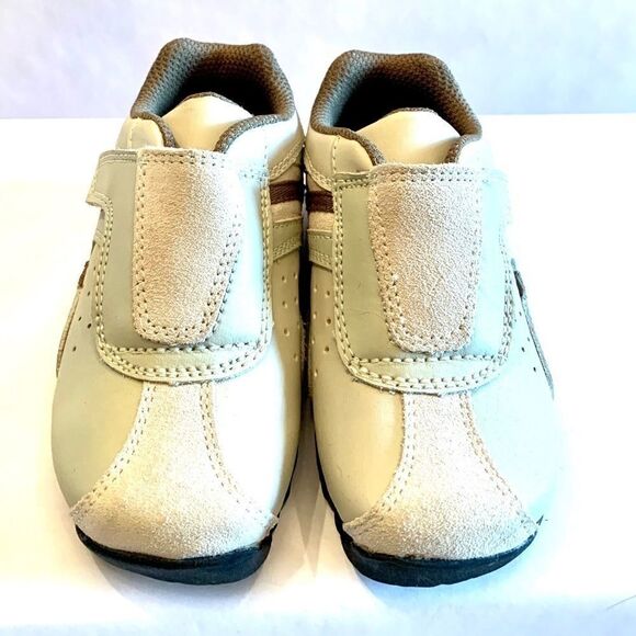 BEIGE WITH BROWN STRIPE VELCRO CLOSURE LB S-6 - Picture 3 of 6